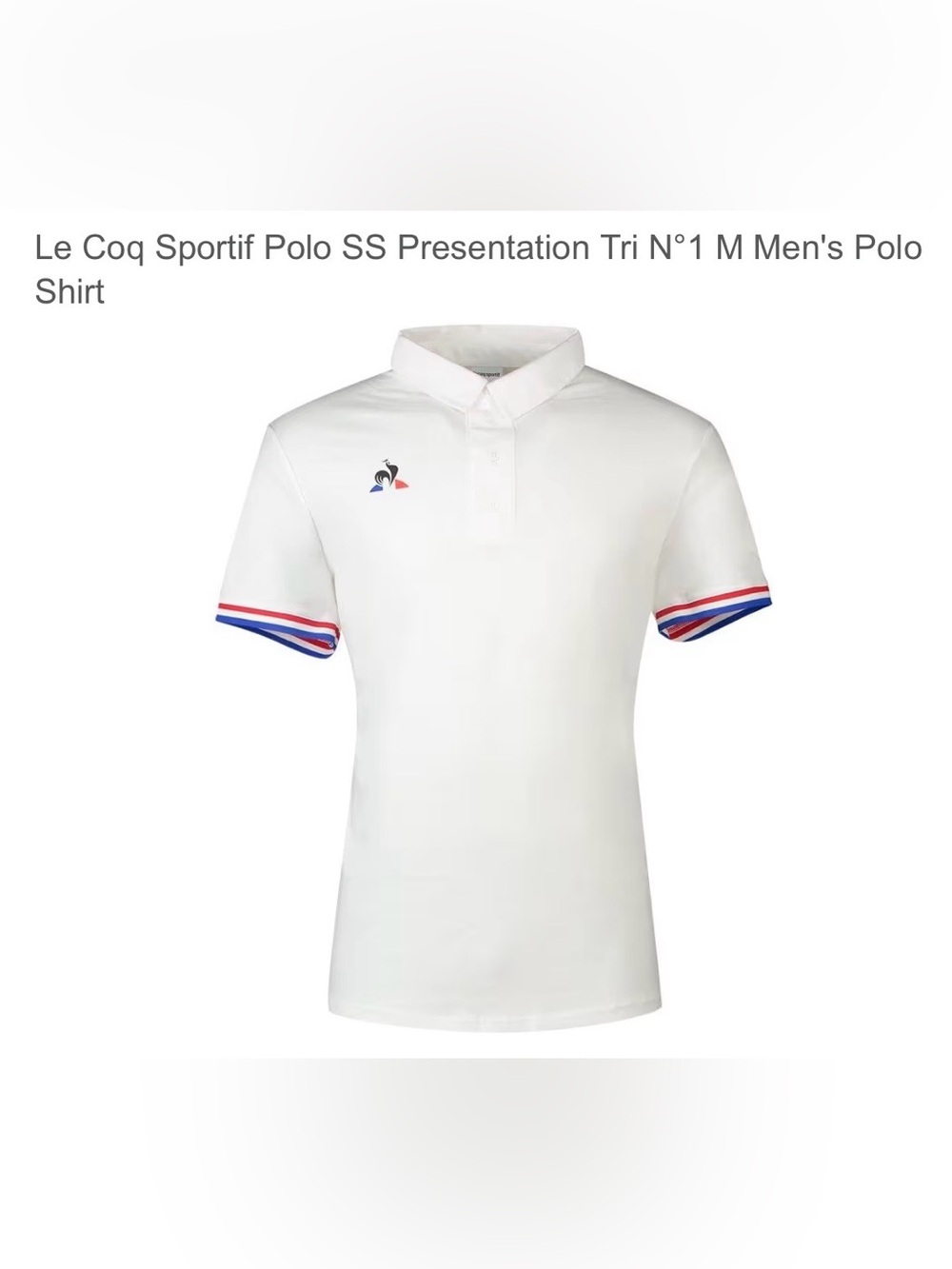 Le Coq Sportif Polo SS Presentation Tri N°1 Men's Polo Shirt • NWT • - Picture 2 of 7